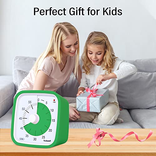 Yunbaoit Visual Timer for Kids, Silent 60-min Countdown Timer, Green Green - color: Dark Green