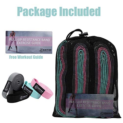 Long Resistance Bands for Working Out Women, Fabric Resistance Band, Stretch Bands for Exercise Bands Resistance Bands Set for Physical Therapy, Elastic Bands for Exercise - color: Pink/Mint/Gray/Black