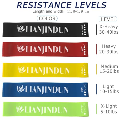 10-Piece Latex-Free Resistance Bands Set with Long and Loop Bands