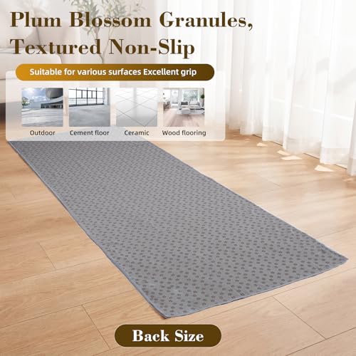 Non Slip Yoga Mat Towel, with Silicone Grip Dots, 72"x24"