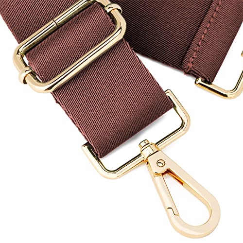 ZOOEASS Wide Shoulder Strap (Solid),Adjustable Replacement Belt Crossbody Canvas Bag Handbag - color: Chocolate
