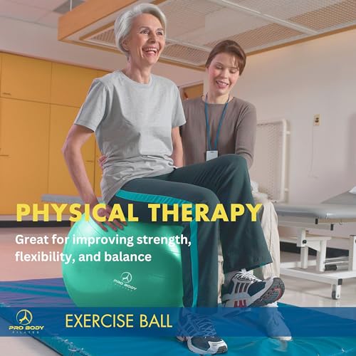 ProBody Pilates Yoga Ball - Vibrant Colors Exercise Ball - color: Turquoise, size: XL: 27-30" (75 cm)