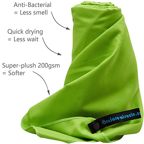 2-Pack Microfiber Towel - XXL Travel Quick Dry and Extra Soft Microfiber Towels, Lightweight and Compact for Gym, Swim Practice, Travel, Backpacking, Camping, RV, Beach, Camping - color: Green