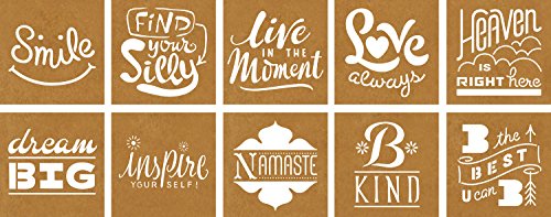 Faber-Castell FaberCastell 303 Mixed Media Stencils, 10 Count - style: Inspirational