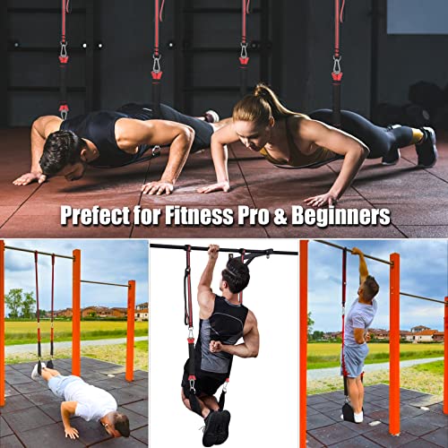 Pull Up Assistance Bands with Fabric Feet/Knee Rest, Heavy Duty Pull Up Resistance Bands, Pull up Assist Bands Pull-up Exercise Band for Chin-up Workout, Body Stretching - style: Two feet 400lbs
