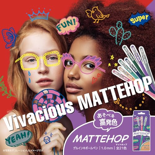 Pentel Ballpoint Pen Color Matte Hop Dream 7 Colors K110-V7STC - color: 7 Colors Dream