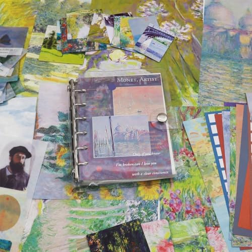 ATIRAMANIYA 346pcs Journal Supplies Kit Vintage Scrapbook Stickers Art Journaling Bullet Junk Journal Planners DIY Decoration Paper Stickers Craft Kits Notebook Collage Album (Monet Artish) - color: Monet Artish