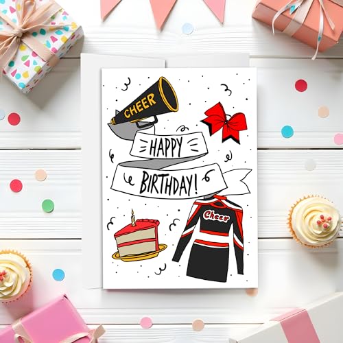 Happy Birthday Cheerleader Card - style: Cheer