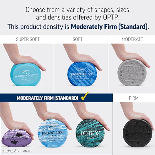 OPTP Lo Rox Foam Roller – Moderately Firm Density, Round, Teal, 36" x 6" | From fascia and alignment expert Lauren Roxburgh, foam roller for exercise, self-massage & muscle recovery, moderately firm