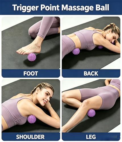 Foot Massage Ball Deep Tissue Myofascial Release Tool for Plantar Fasciitis Relief Portable Acupressure Roller for Tight Muscles for Home Office Gym Travel 3 Ball - color: 3 Ball
