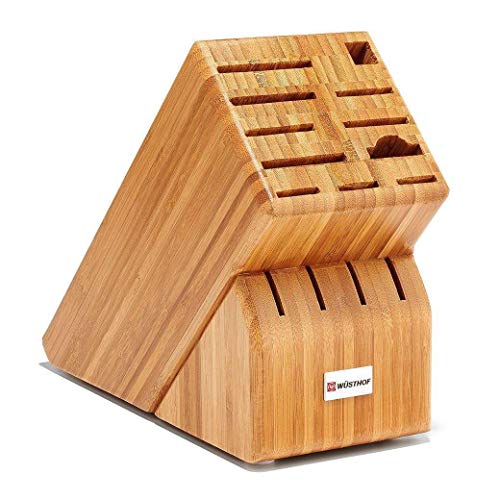 WÜSTHOF 15-Slot Bamboo Knife Storage Block - color: Bamboo, size: 15-Slot