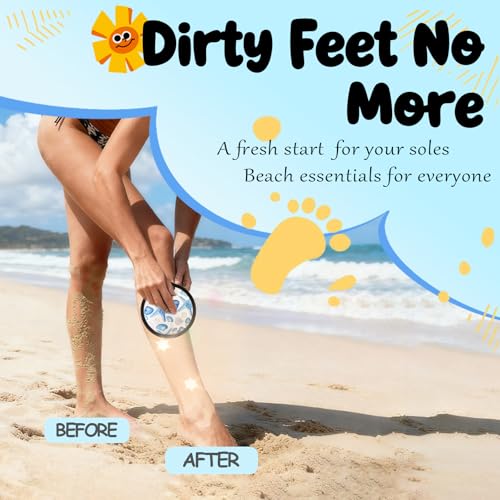 Sand Remover for Beach Towels - Soft Quick Clean Mitt for Kids & Adults | Removes Sand in Seconds,Gentle on Skin,Reusable & Washable,Beach Vacation Essential,Perfect for Beach, Pool & Camping - color: Big Round Starfish a