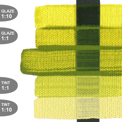 GOLDEN Fluid Acrylics, Green Gold, 1 fl. oz. Bottle | Artist grade acrylic paint with rich pigment load and a flowing constency useful for even coverage and fine details.