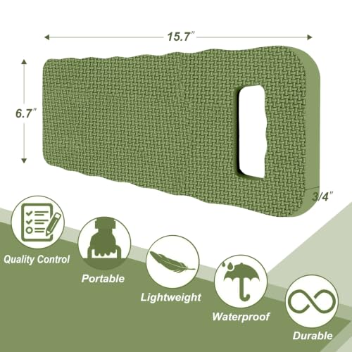 Altdorff Thick Kneeling Pad 2 Pack, Waterproof, Comfortable Garden Kneeling Pads Stain Resistant, Multi-Functional Kneeler Pad for Gardening, Baby Bath, Yoga, Praying and Exercise (Sage Green) - color: Sage Green