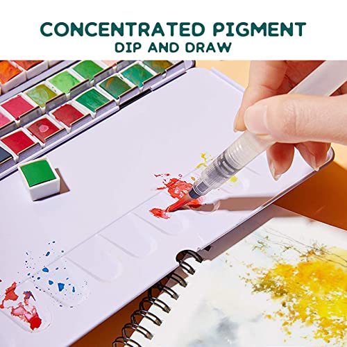 12 * 75ml Heavy Body Acrylic Paints+48 Oil Pastels+24 Colors Solid Watercolor Paint Set, Art Pigment Kit Perfect for Artists and Art Lovers Ideal Gift for Professionals and Students