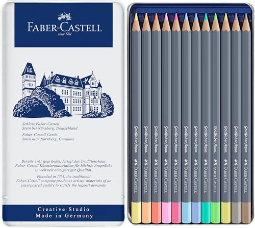 Faber-Castell Goldfaber Aqua Pastel Watercolor Pencils - 12 Pastel Water Colored Pencils, Water Color Pencils for Painting and Drawing - size: 1 Count (Pack of 12)