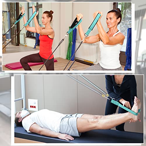 2 Pcs Pilates Straps, Double Loop D-ring Straps for Reformer Pilates