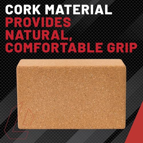 Lifeline Fitness Cork Yoga Block - Sustainable Home Gym Workout Equipment for Yoga, Pilates and General Fitness - style: 2 Pack