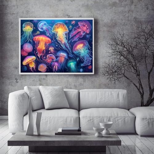 Jellyfish Diamond Art Kits for Adults, Diamond Painting Kits 12x16 Inch | Diamond Painting Kits for Adults Beginners, Gem Art, 5D Full Drill, DIY Arts and Crafts for Gift Home or Decor - color: Style 67