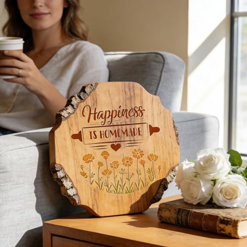 Sitsink Welcome Home Stencils for Painting - 26 Pcs Reusable Art Templates, Happy Family Blessing Stencils for Wood Sign Wall DIY Crafts Gift Projects - style: welcome home