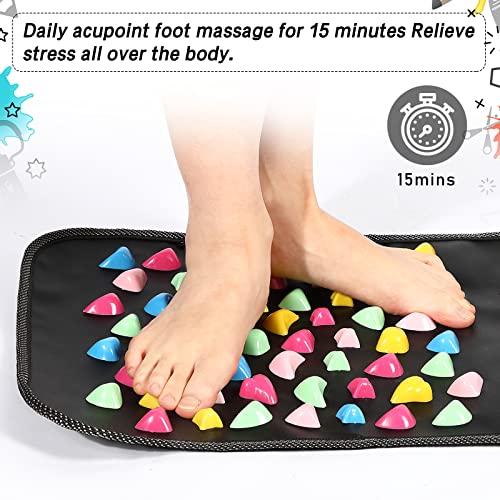 TrelaCo Foot Acupressure Massage Mat with Stones, 27.56 x 13.78 Inches - size: 27.56 x 13.78 Inch