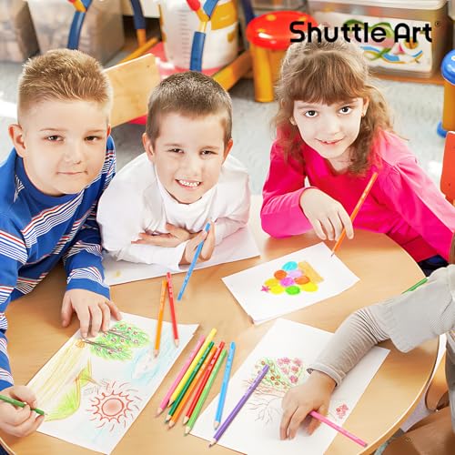 Shuttle Art 288 PCS Colored Pencils Bulk, 12 Assorted Colors, Pre-sharpened Colored Pencils for Kids with Sharpeners, Bulk Pack School Supplies for Teachers & Students