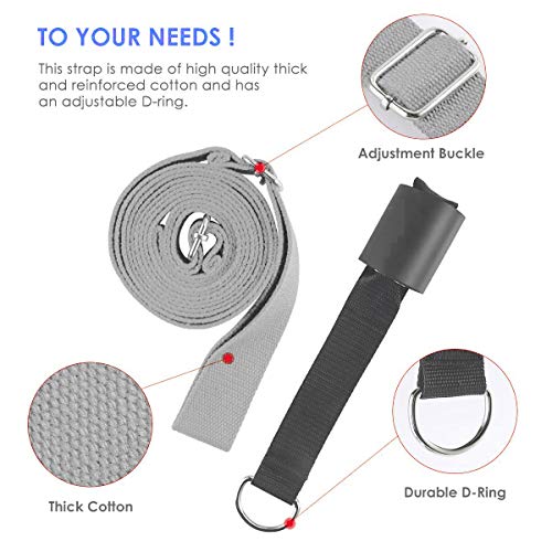 Leg Stretcher, Door Flexibility & Stretching Leg Strap - Great for Ballet Cheer Dance Gymnastics or Any Sport Leg Stretcher Door Flexibility Trainer Premium Stretching Equipment - color: Gray