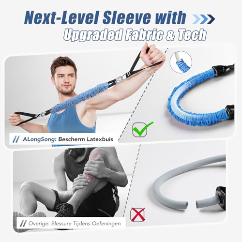 Upgraded Pilates Bar Kit with Resistance Bands Natural Latex for Women & Men, Heavy-Duty Stainless Steel Multifunctional Yoga Pilates Stick for Home Gym Exercise Fitness Equipment Full-Body Workouts - color: Denim Blue