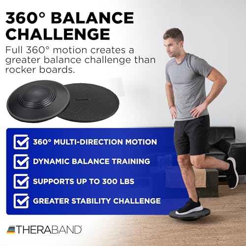 THERABAND Wobble Board, Round Balance Trainer, Core Strength, Non-Slip - style: Wobble Board