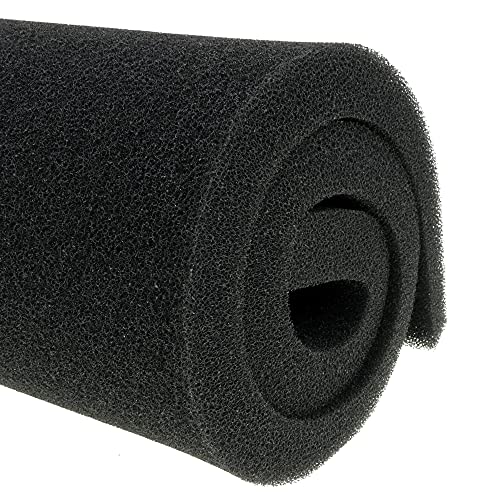 ALEGI Aquarium Filter Media Foam Material Cut to Fit, 12" x 72" x 1", 30ppi | Bio Pre Filter Sponge Pad Sheet For Fish Tank - size: 12" x 72" x1"-30ppi