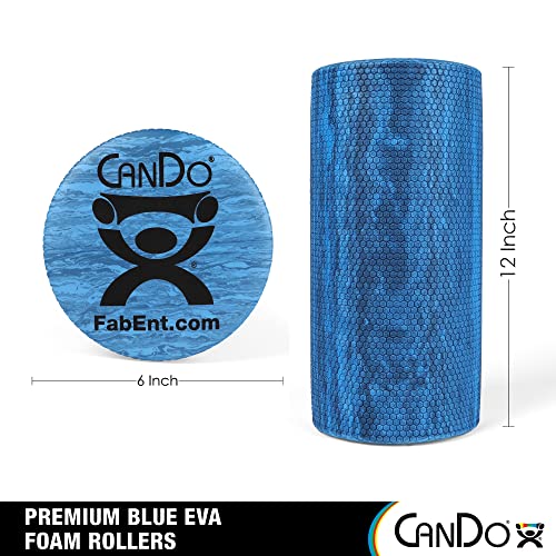 CanDo Premium Blue Marble EVA Foam Roller for Muscle Restoration, Massage Therapy, Sport Recovery and Physical Therapy 6" x 12" Round - size: 6" X 12", style: Round