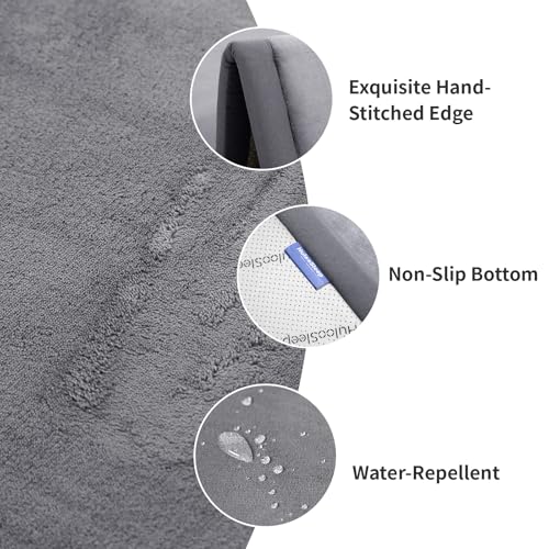 Huloo Sleep Ultra Soft Baby Play Mat for Floor,1.3" Thick Elasti-Foam 50x50 Playpen Mat for Toddlers Infant kids,Non-Slip Backing Safe for Crawling&Tummy Time,Tatami Style (Dark Grey) - color: Dark Grey, size: 50"×50"×1.3"