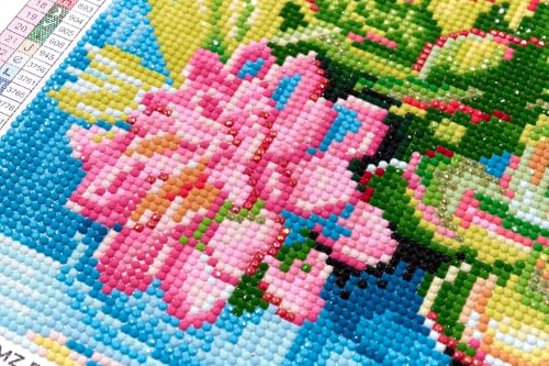 DIAMOND ART CLUB Potted Succulents Diamond Art Kits for Adults | Premium Diamond Painting Kit, Fun DIY Crafts for Adults, Round Diamond Art Canvas, 9" x 9" (22.8 x 22.8 cm) - color: Potted Succulents