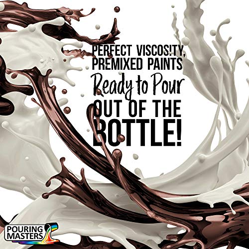 Pouring Masters Chocoloate Brown Ready to Pour Acrylic Pouring Paint - Premium 8-Ounce Pre-Mixed Fluid Acrylic Paint - Fluid Art Supplies for Canvas, Wood, Paper, Tile & Rocks | Premium, Pre-Mixed Fluid Acrylic Paint - Fluid Art Supplies for Canvas, Wood,