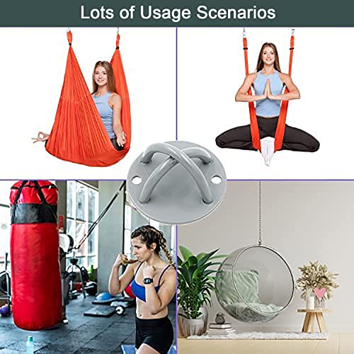 Wall Mount Bracket for Suspension Straps, Ceiling Anchor X Mount for Olympic Rings, Body Weight Strength Training Systems, Yoga Swings Hammocks, Boxing Equipment
