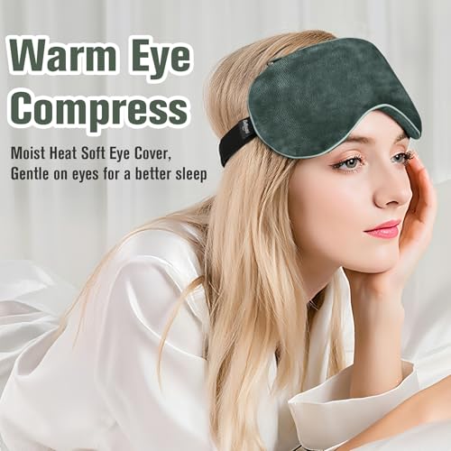 BeHoomi Cooling & Heated Eye Mask, Weighted Eye Mask for Sleeping, Grey - color: Grey