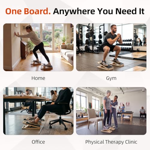 Slant Board for Exercise, Split Calf Stretcher for Physical Therapy