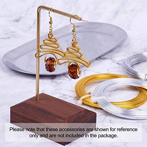 Fashewelry 6 Rolls Aluminum Wire 18 Gauge Bendable Metal Craft Wire Silver Gold Flat & Round Aluminum Strap for Beading Sculpting Jewelry Making, Total 91.8 Feet - color: Flat & Round-3mm & 9 Gauge