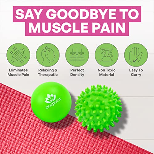 Acupoint Physical Massage Therapy Ball Set Blue with Physical Massage Therapy Lacrosse Ball Set Spiky