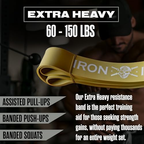 Pull Up Assistance Bands for Working Out - Resistance Bands Set for Men, Exercise, Workout, Fitness, Strength, Weightlifting, Training, Powerlifting, Stretch, Crossfit WOD - color: Single Band (60-150lbs)
