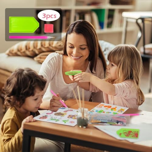 Labeol Diamond Art Kits for Kids Boys and Girls Ages 6-8-10-12 Easy to DIY Creative Diamond Art Sticker Craft by Numbers Kits for Kids and Adult Beginners (Various Animals) - style: Various animals