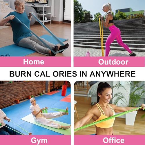 2Pcs Professional Resistance Bands. Latex-Free, Elastic Band, Work Out Bands, Stretch Bands for Working Out Women or Men, Exercise Bands Set for Physical Therapy, Yoga, Pilates