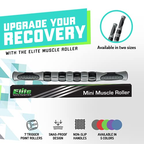 Elite Massage Roller Stick Targets Sore, Tight Leg Muscles to Prevent Cramps and Release Tension. It's Sturdy, Lightweight, Smooth Rolling and Thankfully This Lifesaver has Comfortable Handles.Green - color: Green