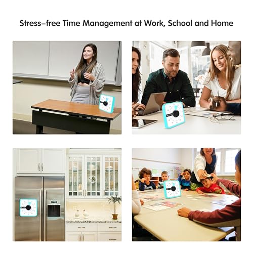 TWENTY5 SEVEN Countdown Timer 7.5 inch; 60 Minute 1 Hour Visual Timer – Classroom Teaching Tool Office Meeting, Mechanical Countdown Clock for Kids Exam Time Management Magnetic, Mint Green - color: Mint Green