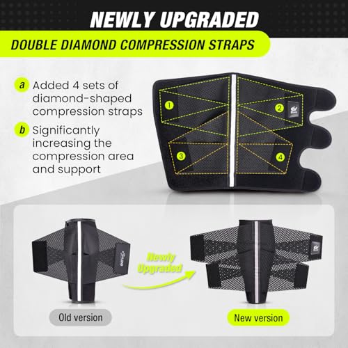Sylong® Torn Calf Muscle Compression Sleeve Wrap Brace for Calf Swollen, Edema, Soreness, Strain, Cramps, Varicose veins, with 4 sets of Elastic straps - M (1 pack) - size: M