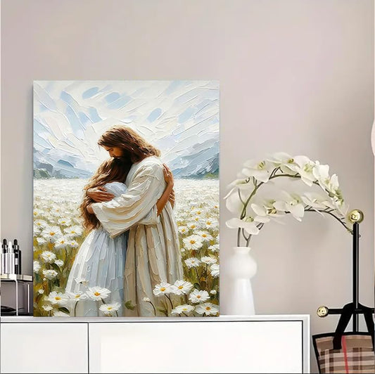 Jesus Christian Paint by Numbers Kit for Adults Canvas, Frameworkless | Easy Adult Paint by Number Kits on Canvas DIY Jesus Christian Painting for Beginners Art by Numbers for Home Wall Decor Gift - color: DP02426
