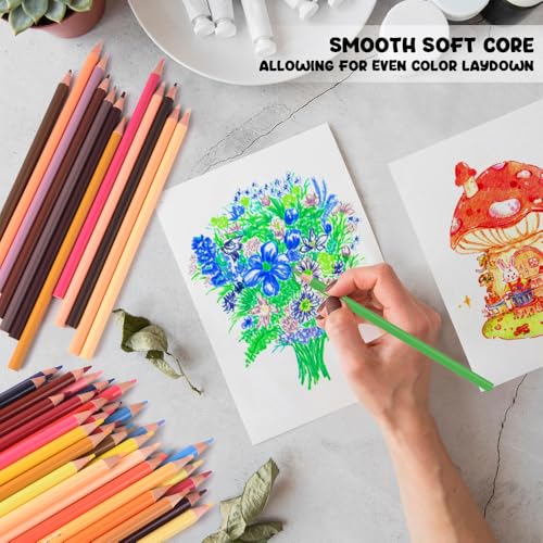 12Pcs Green Colored Pencils Set,Professional Drawing Pencils for Adults | Oil Based,No Duplicates,Pre-sharpened Wooden Sketch Pencil Art Supplies for Coloring Books - color: 12Pcs Green Colored