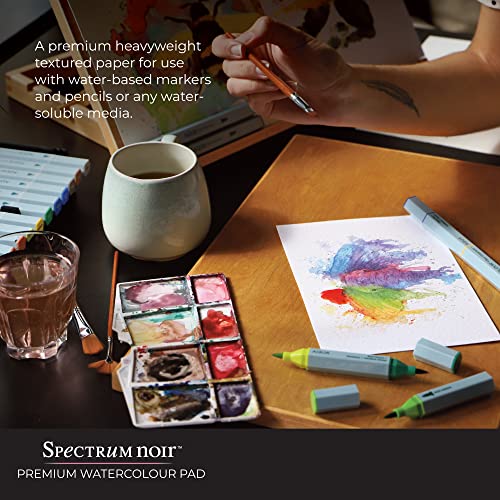 Spectrum Noir Premium Watercolour Pad-30 Sheets, White - style: Watercolour Paper Pad