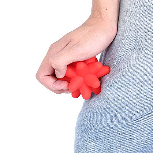 Diohce Spiky Massage Ball, Acupoint Physical Massage Balls, for Foot Massage, Deep Tissue Massage Ball, Point Plantar Fasciitis Relief (Red)