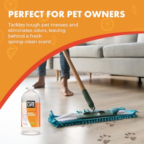 Better Life Floor Cleaner - Liquid Multipurpose Cleaner for Wood, Tile, Laminate, Vinyl, Bamboo for Mopping - Citrus Mint 1 Gallon Refill - size: 128 Fl Oz (Pack of 1)